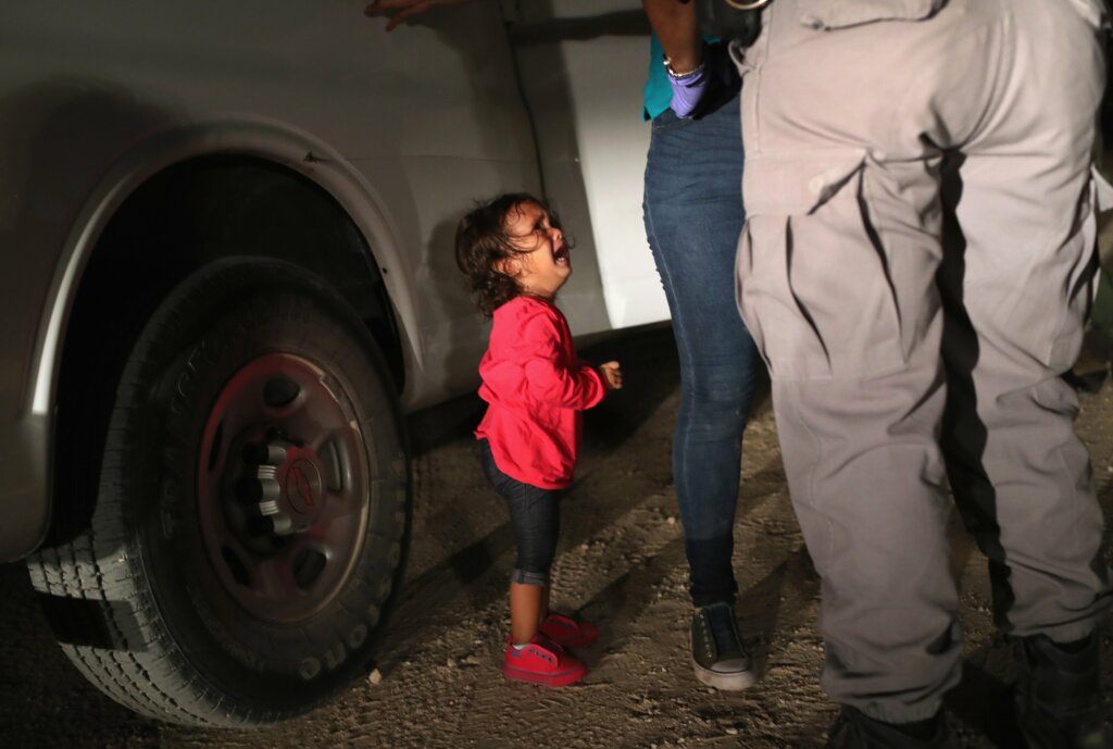 Crying Girl on the Border, John Moore, Getty Images.