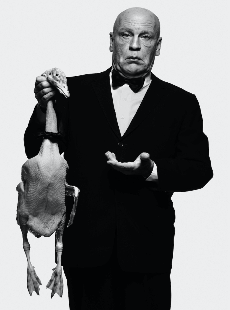 Albert Watson / Alfred Hitchcock with Goose (1973), 2014 © Sandro Miller / Courtesy Gallery FIFTY ONE, Antwerp