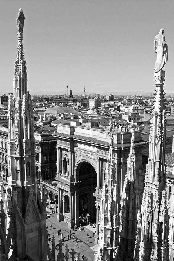 panorama di Milano dal Duomo