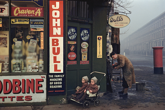 Inge Morath, Angolo di strada alla fine del mondo, Inghilterra, 1954 © Magnum/Inge Morath Estate courtesy Fotohof Archiv