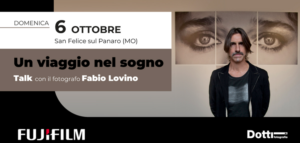 Locandina talk con Fabio Lovino, Fujifilm Events